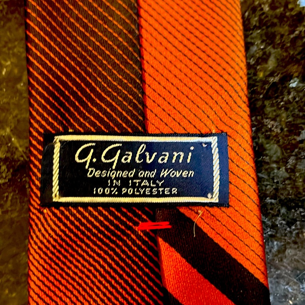 Check out this beautiful, orange and black tie by G Galvani